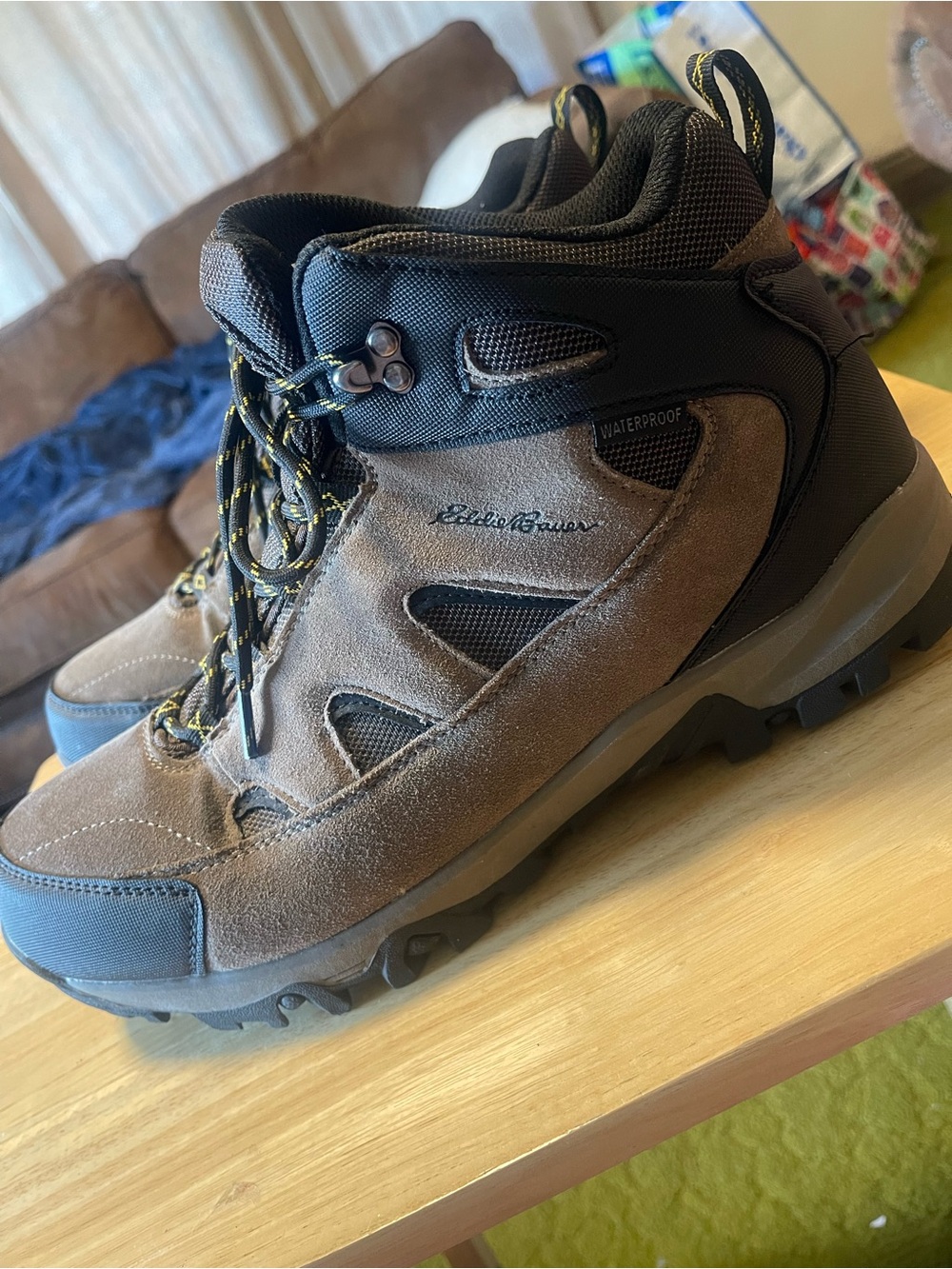 Eddie Bauer Brighton Leather Waterproof Hiking Boots Shoes Size 13M